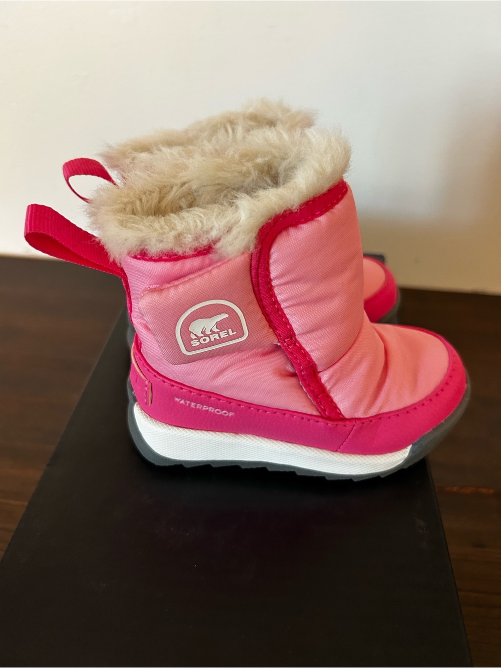 Sorel Kids Bright Pink Faux-Fur Winter Boots